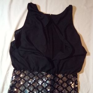 Black sequin party dress